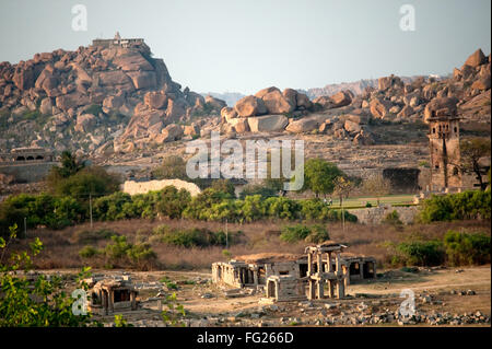 Landschaft am Hampi; Karnataka; Indien Stockfoto