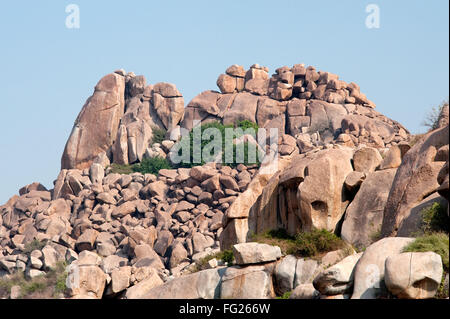 Berg aus Granit kühner; Hampi; Karnataka; Indien Stockfoto