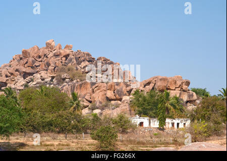 Berg aus Granit kühner; Hampi; Karnataka; Indien Stockfoto