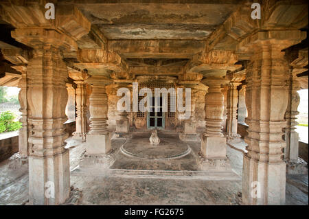 Dekorative Säulen von Somnath Tempel in Dambal; Gadag; Karnataka; Indien Stockfoto