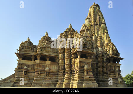 Kandariya Mahadeva Khajuraho Tempel Madhya Pradesh, Indien Stockfoto