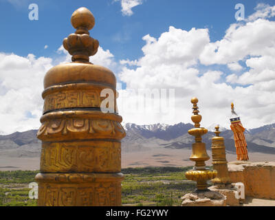 Stupa; Thikse Kloster; Ladakh; Jammu und Kaschmir; Indien Stockfoto