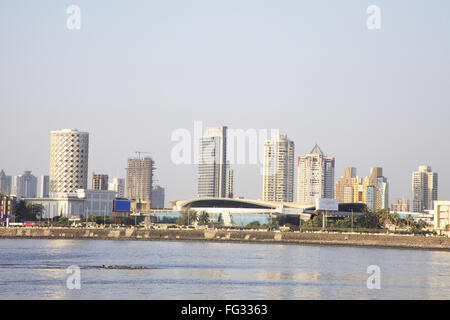 Skyline von Worli Nehru Science Centre, Bombay Mumbai, Maharashtra, Indien Stockfoto