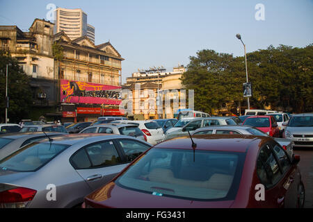 Parkplatz am Kala Ghoda Wandbild Darstellung; Bombay; Mumbai; Maharashtra; Indien 16 12 2009 Stockfoto