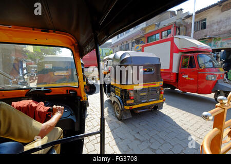 Die Aussicht vom Mumbai Auto-Rikscha Stockfoto