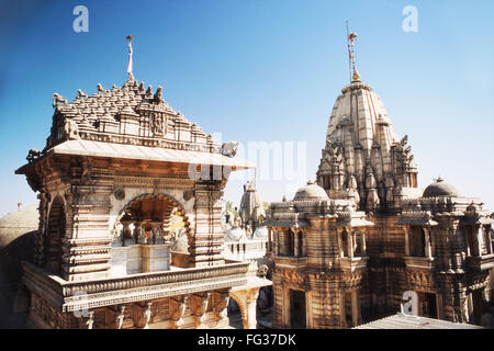 Jain Tempel, Shatrunjaya Hügel, Palitana Hügel, Palitana, Gujarat, Indien, Asien Stockfoto