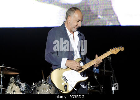 Wer die live auf der Bühne der Pyramide auf dem Glastonbury Festival 2007, Somerset, England, Vereinigtes Königreich. Stockfoto