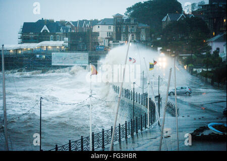 Schlechtes Wetter in Weston Supermare - Storm Imogen Stockfoto