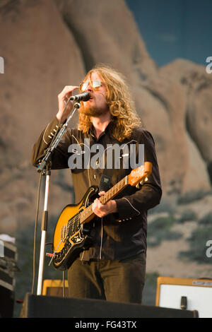 Die Zutons Durchführung Leben auf dem Glastonbury Festival 2008, Somerset, England, Vereinigtes Königreich. Stockfoto