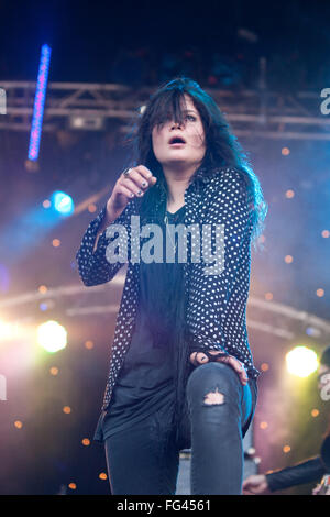 Die Toten Wetter bei einer Überraschung-Show auf dem Park Stadium, Glastonbury Festival 2009, Somerset, England, Vereinigtes Königreich. Stockfoto