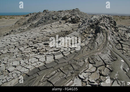 Schlammvulkan, Qubustan, Aserbaidschan Stockfoto