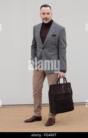 Londoner Sammlungen Männer Herbst/Winter 2016 - Burberry - Ankünfte mit: David liefern wo: London, Vereinigtes Königreich bei: 11. Januar 2016 Stockfoto