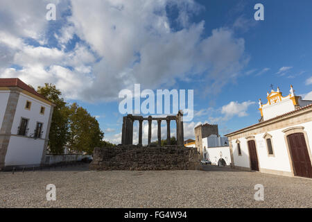 Der römische Tempel von Évora, auch genannt der Templo de Diana in Evora, Portugal Stockfoto