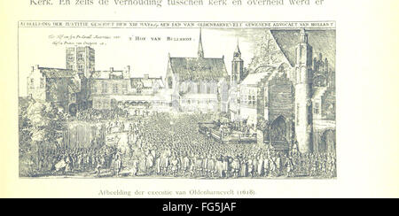 „Onze Gouden Eeuw“ erforscht das Goldene Zeitalter der Niederländischen Republik, eine Periode wirtschaftlichen, kulturellen und wissenschaftlichen Wachstums. Das Werk, das unter J.H.’s Aufsicht illustriert wurde, deckt wichtige historische Entwicklungen des 17. Jahrhunderts ab. Stockfoto