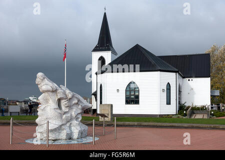 Blick auf die Scott Antarktis Memorial Cardiff Bay Stockfoto