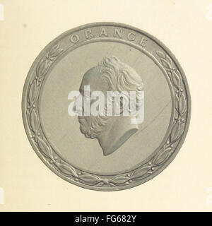 Eine historische Illustration aus der *Geschichte des Krieges in Frankreich und Belgien, 1815*, die die Schlachten von Quatre-Bras, Ligny und Wavre beschreibt. Dieses Buch enthält komplizierte Skizzen, Karten und Kalligrafie, die die militärischen Einsätze während des Feldzugs 1815 dokumentieren. Stockfoto