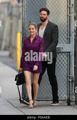 Joanne Froggatt gesehen kommen in den ABC-Studios für Jimmy Kimmel Live mit: Joanne Froggatt Where: Los Angeles, California, Vereinigte Staaten von Amerika bei: 11. Januar 2016 Stockfoto