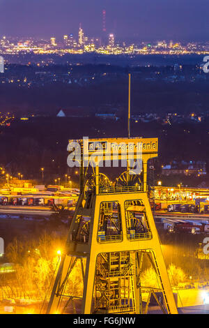 Cola Bergwerk Prosper Haniel, Bottrop, Deutschland, gewundenen Turm, letzte Bergwerk im Ruhrgebiet, schließt im Jahr 2018 Stockfoto