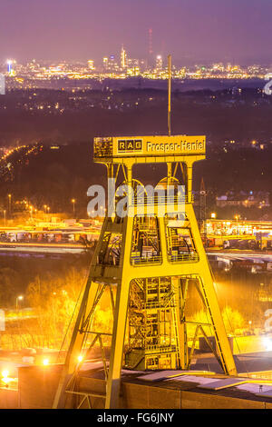 Cola Bergwerk Prosper Haniel, Bottrop, Deutschland, gewundenen Turm, letzte Bergwerk im Ruhrgebiet, schließt im Jahr 2018 Stockfoto