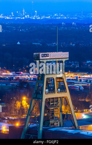 Cola Bergwerk Prosper Haniel, Bottrop, Deutschland, gewundenen Turm, letzte Bergwerk im Ruhrgebiet, schließt im Jahr 2018 Stockfoto