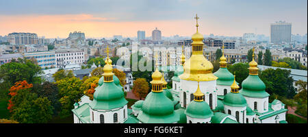 Sophienkathedrale (östliche orthodoxe Kathedrale) - UNESCO-Weltkulturerbe. Kiew, Ukraine. Stockfoto