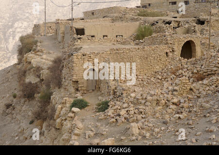 Alte Häuser im Dorf Dana, Jordanien Stockfoto