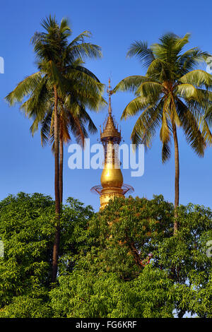 Stupa von Botahtaung Pagode, Yangon, Myanmar Stockfoto