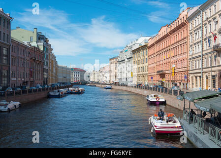 Die Moyka River, Saint Petersburg, nordwestliche Region, Russische Föderation Stockfoto