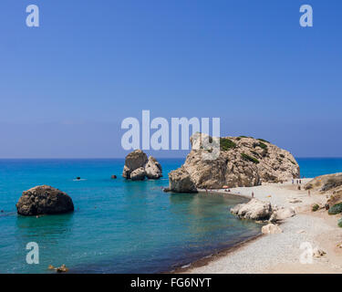 Aphrodite ist rockig, lokal als Petra Tou Romiou bekannt. Der Geburtsort der Göttin Aphrodite auf Zypern Stockfoto