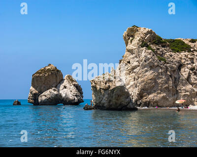 Aphrodite ist rockig, lokal als Petra Tou Romiou bekannt. Der Geburtsort der Göttin Aphrodite auf Zypern Stockfoto