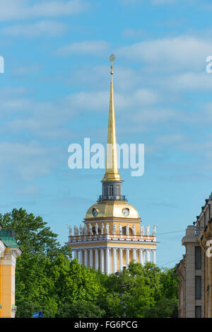 Die Admiralität. Admiralität Gebäude, Admiralteyskiy, Sankt Petersburg, nordwestliche Region, Russland Stockfoto