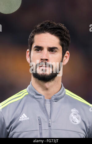 Roma, Italien. 17. Februar 2016. ISCO (Real) Fußball: UEFA Champions League Runde der 16 1. Bein match zwischen AS Roma 0-2 Real Madrid im Stadio Olimpico in Rom, Italien. © Maurizio Borsari/AFLO/Alamy Live-Nachrichten Stockfoto