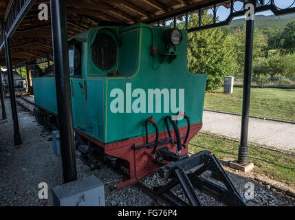 Alte Lok Nexto Sargan acht Schmalspur-Eisenbahn in Serbien Stockfoto