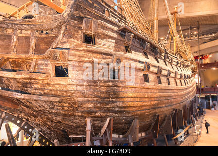 17. Jahrhundert "Vasa" Kriegsschiff, Vasa-Museum, Galärvarvsvägen, Djurgården, Stockholm, Schweden Stockfoto