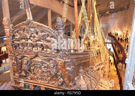 17. Jahrhundert "Vasa" Kriegsschiff, Vasa-Museum, Galärvarvsvägen, Djurgården, Stockholm, Schweden Stockfoto