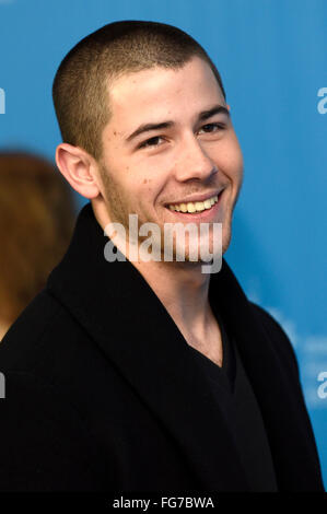 Berlin, Deutschland. 17. Februar 2016. Nick Jonas während der "Ziege" Fototermin bei der 66. Berlin International Film Festival/Berlinale 2016 am 17. Februar 2016 in Berlin, Deutschland. Bildnachweis: Dpa/Alamy Live-Nachrichten Stockfoto