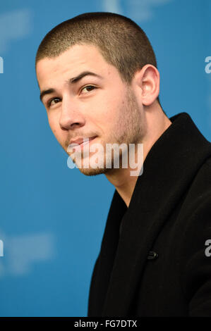 Berlin, Deutschland. 17. Februar 2016. Nick Jonas während der "Ziege" Fototermin bei der 66. Berlin International Film Festival/Berlinale 2016 am 17. Februar 2016 in Berlin, Deutschland. Bildnachweis: Dpa/Alamy Live-Nachrichten Stockfoto