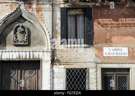 Geographie/Reisen, Italien, Venetien, Venedig, San Marco Viertel, Campo San Maurizio, Fassade, Detail, Additional-Rights - Clearance-Info - Not-Available Stockfoto