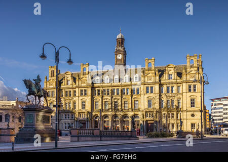 Die alte Post, Stadtplatz, Leeds, West Yorkshire, England, UK, an einem sonnigen Wintertag Stockfoto