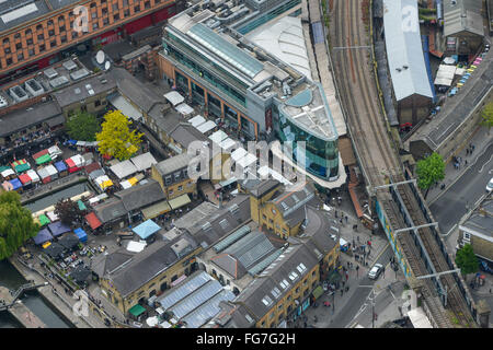 Eine Luftaufnahme des Camden Lock, Nord-London Stockfoto