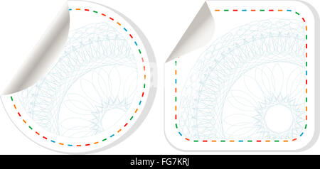 Vektor-Aufkleber set mit abstrakten symbol Stockfoto