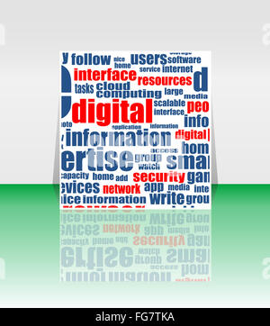 Word Cloud soziales Netzwerk / Internet / Community Stockfoto