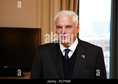 Präsident von Panama, Ricardo Martinelli Stockfoto