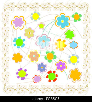 Schöne nahtlose Blumenmuster, Eleganz-Tapete Stockfoto