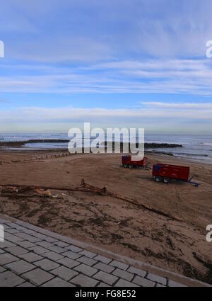 Anhänger für Sturm Rückstände bis Aberdeen Schottland Januar 2016 Stockfoto