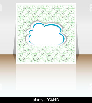 Abstrakte Sprechblase in der Cloud Form, Cover-design Stockfoto