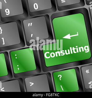 Beratung enter-Taste am Computer-Tastatur-Taste Stockfoto