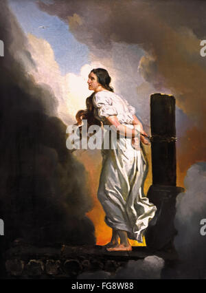 Jeanne d ' Arc Sur le Bucher - Joan of Arc auf dem stake1822 Alexandre Evariste Fragonard 1780-1850 Frankreich Französisch Stockfoto