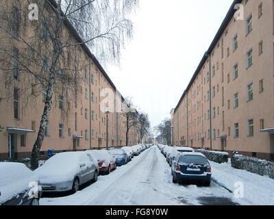 Geographie/Reisen, Deutschland, Berlin, Prenzlauer Berg, Wohnsiedlung "Carl Legien", Quartal Flandern, Sodtkestrasse, Baujahr: 1928 - 1930 von Bruno Taut, Additional-Rights - Clearance-Info - Not-Available Stockfoto