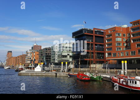 Geographie/Reisen, Deutschland, Hamburg, HafenCity, Sandtorkai (Kai), Additional-Rights - Clearance-Info - Not-Available Stockfoto